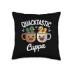 QUACKTASTIC Cuppa Coffee Lovers Throw Pillow