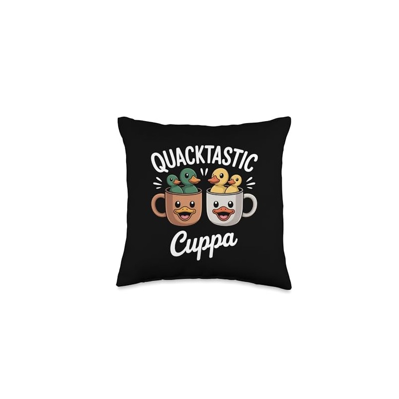 QUACKTASTIC Cuppa Coffee Lovers Throw Pillow