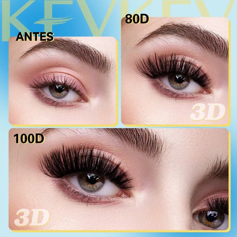 Kev Kit De Extensiones De Pestañas 3d Volumen Con Accesorios