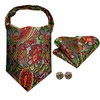 Hi-Tie Ascot Lapel Pin Set Mens Cravat Ties for men