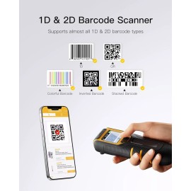 Inateck Barcode Scanner Bluetooth 1D 2D QR Code Scanner Kabellos 2.4GHz Portable