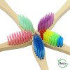 Paquete 100 Cepillo Dientes Bambú Mix Biodegradable Adunin Color Nude