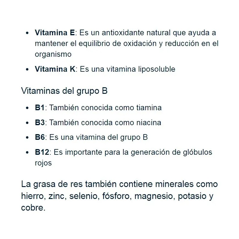 Grasa De Res, Manteca D Vaca, Cebo De Buey, Beef