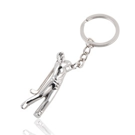 Fat-catz-copy-catz Golf Figure Keyring Silver Tone