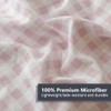 NSNLGSGC Pink Gingham Ruffle King Sheet Set, Pink Soft Pre-Washed