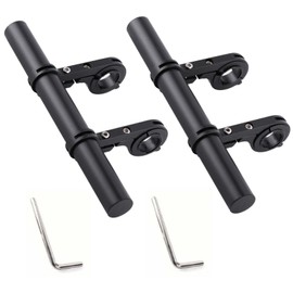 VZU Pack of 2 Bicycle Handlebar Extension, Bicycle Handlebar Accessories Made of Aluminium Alloy, Bicycle Handlebar Extender, Bicycle Accessories, 20 cm with Screwdriver for Mountain Bike, Mobile