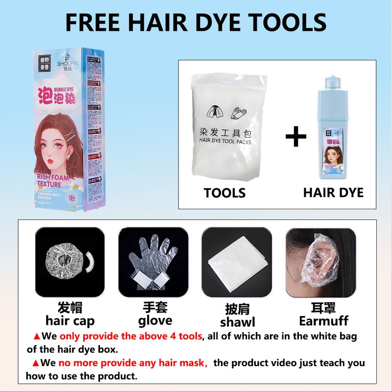Hair Dye Plant Bubble Dye Color Black Own Home Dye