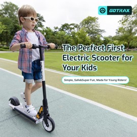 Gotrax GKS Mini Electric Scooter for Kids 6-12, Max 3.75 Miles & 7.5 Mph by 150W Motor, 6'' Wheel, Thumb Throttle Easy to Ride & Assemble, All-metal Body Supports 121 lbs, Great Present for Boys Girls