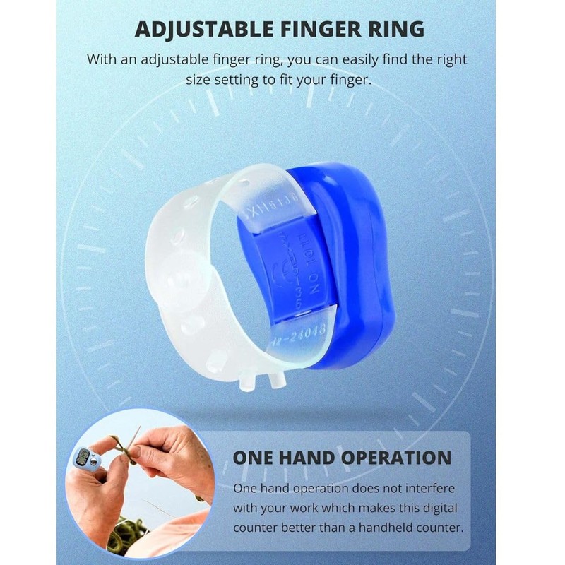 Digital Finger Hand Tally Counter, Mini Digital Colorful Tasbeeh Counter,