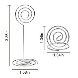 Kinstecks 40 Pieces Card Holder Clip Name Holder 20 Pieces Stand Table Holder and 20 Pieces Ring Table Holder for Wedding Restaurant and Party