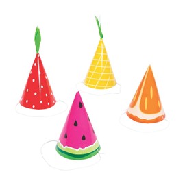Fun Express Tutti Frutti Party Hats - Apparel Accessories - 12 Pieces