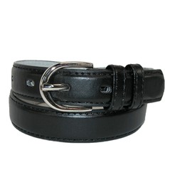 CTM® Toddlers Basic 1 Inch Leather Belt, Small, Black