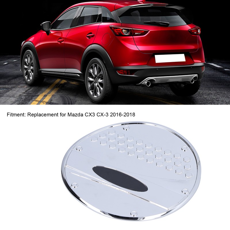 Fuel Tank Cover Trim Gas Cap Lid Chrome Decoration Replacement