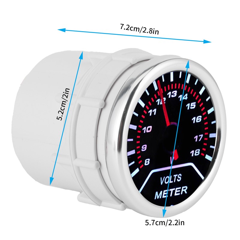 Universal Volts Meter Pointer Voltmeter Voltage Gauge 52mm Automobile Instrument