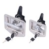 Trailer Door Latch T Handle with 2‑Key Stainless Steel Chrome