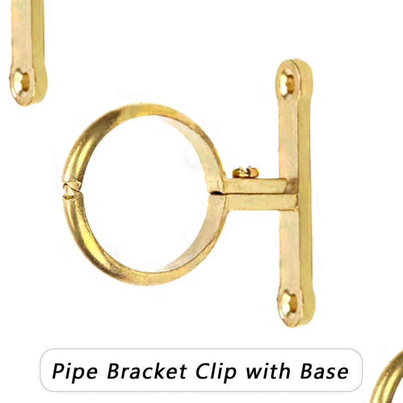 Hdtyyln 2Pcs Brass Water Pipes Clamp, Pipe Support Clamps Fit