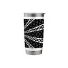 Star Effect Geometric Symmetrical Pattern White On Black Stainless Steel