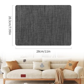 LEMIBK LEMBIK Linen Fabric Repair Patches,Self-Adhesive Fabric Patch for Sofas, Couch, Tents, Furniture,Tote Bags, Car Seats, Pack of 2 Grey