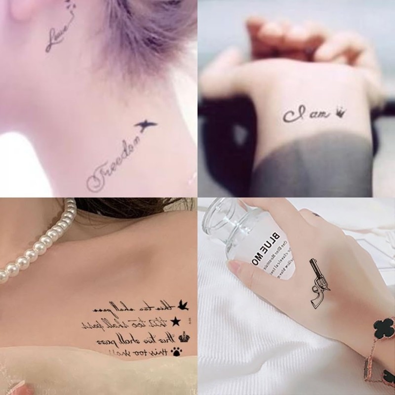 HappyHome 30pcs Fake Tattoo Stickers Body Stickers Waterproof Long Lasting