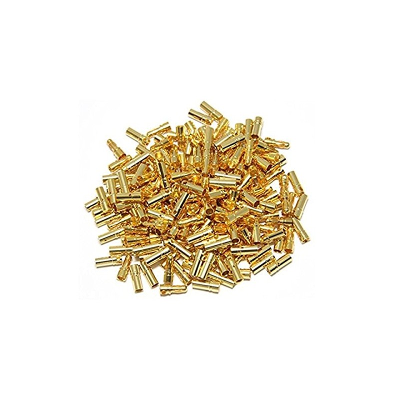 powerday 3.5mm Gold Bullet Connector Male or Female Plug for