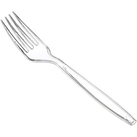200 Clear Reusable Forks Strong Heavy Duty (Washable & Reusable)