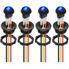 Linkstyle 4Pcs 12V Rocker Switch, 20A SPST ON/OFF Round Toggle
