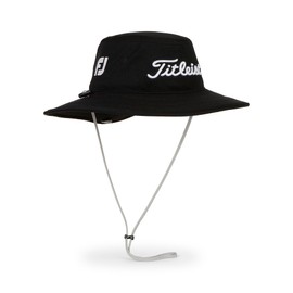 Titleist Men's Standard Tour Aussie Golf Hat, Black/White, One Size