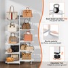 Aquzee Large Purse Rack Stand, 5 Tier Purse Display Shelf,
