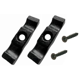 50mm or 38mm - Turn Button Latch Thumb Catch Black Rabbit Hutch Shed Door (Pack of 2 + Screws) (50mm Length)