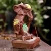 Incense Burner Backflow Waterfall Incense Holder Home Decorations with LED