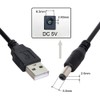 JSER USB 2.0 A Type Male to 5.5 x 2.5mm