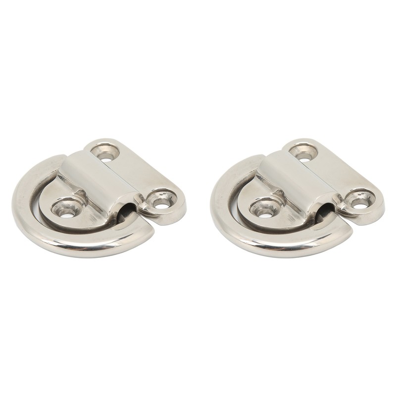 Stainless Steel Marine Folding Pad Eye Cleat Heavy Duty D