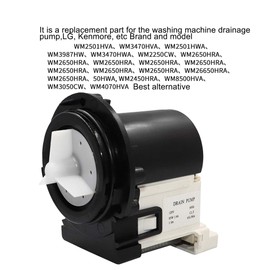 LEVANLIGHT 4681EA2001T Washer Drain Pump Motor Fits for LG Kenmore Washing Machines, Replaces# AP5328388 4681EA1007G 4681EA1007D 2003273 PS357931 LP2001T