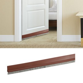 Türdichtung Zugluftstopper Selbstklebender mit Bürste 100cm, Bürstendichtung Fensterdichtung für Türen Fenster, Schallisolierend, Winddicht, Zuschneidbar, Türbürstendichtung gegen Staub & Insekten