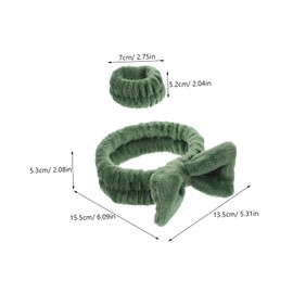 Beavorty 1 Set Skincare Headband and Wristband Set for Women Water Resistant Face Wash Headband and Absorbent Spa Wristbands Splashproof Hair and Skin Care Accessories