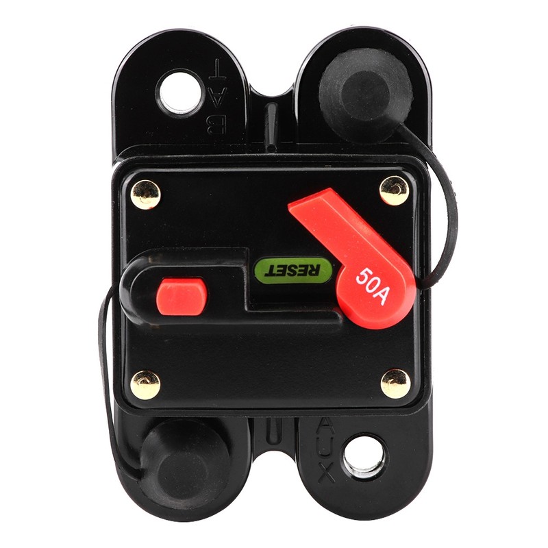Car Audio Automatic Manual Reset Fuse Holder Circuit Breaker 12V