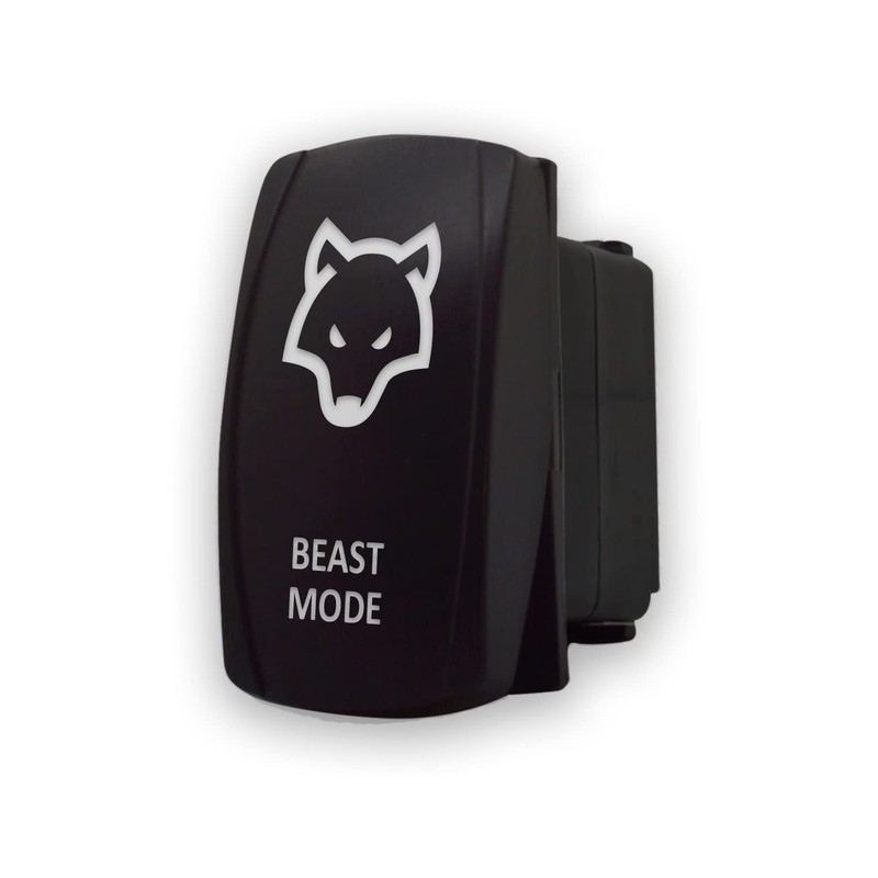Beast Mode - Red/White - Laser Etched Toggle Switch 20A