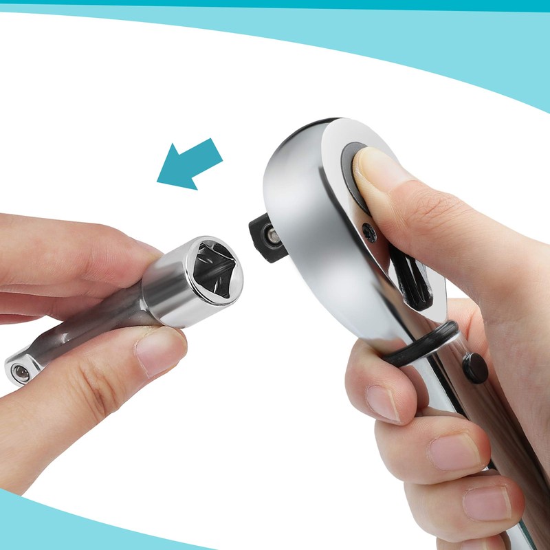 DURATECH 1/2-Inch Drive Click Torque Wrench, 30-160 Ft-lb, with Socket