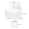 KOMBIUDA 1set Mini Jewelry Organizer Box Transparent Portable Storage Case