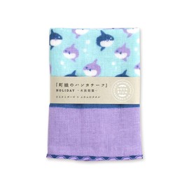 Miyamoto Towel 02834 Miyamoto Handkerchief Miyamoto Collection Machi Musume Handkerchief ~Aquarium Edition~ Puka Puka Puka Sunfish, Made in Japan, Approx. 9.8 x 9.8 inches (25 x 25 cm)