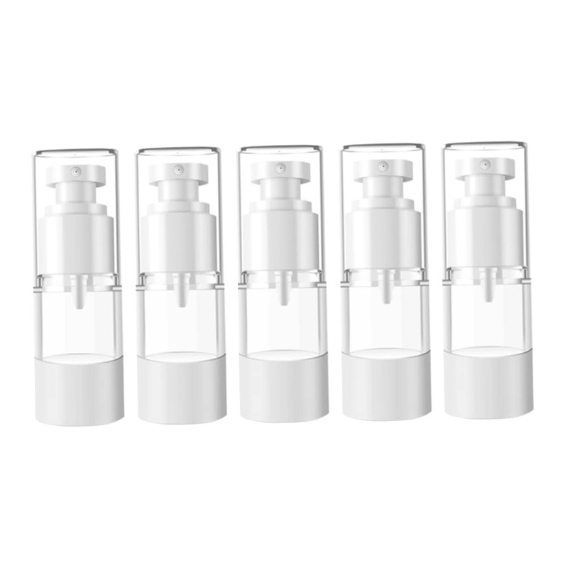 MERRYHAPY Travel-Friendly 5pcs Airless Pump Bottles Refillable Liquid Subpackaging Bottles