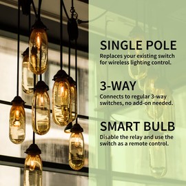 Zooz 800 Series Z-Wave Long Range On/Off Switch ZEN71 800LR, White | Direct 3-Way (No Add-On Switch Needed) | Z-Wave Hub Required