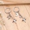 Gosknor 2pcs Cute Star Moon Keychains, Y2k Star Key Chain