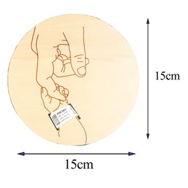 Keepsake Wooden for Baby Birth, Hospital Bracelet, Newborn Wooden Welcome Sign, Birth Band Holder, Bracelet Holder (Small Hands Hold Large Hands)