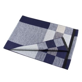 Bufanda para hombre a la moda, para clima frío, clásica, para llegada de invierno, bufanda suave y cálida (azul marino)