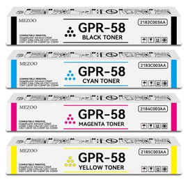 GPR-58 GPR58 Toner Cartridge High Yield Compatible for Canon ImageRunner Advance C256 C256iF C356 C356iF DX C257 C257iF DX C357 C357iF DX-C359IF DX-C259IF Printer(4-Pack,Black Cyan Magenta Yellow)