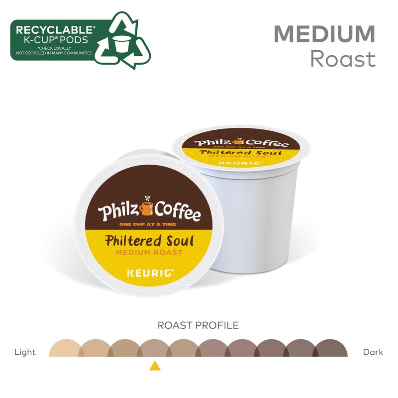 Philz Coffee K-Cup® Pod Coffee, Single Serve Keurig® K-Cup® Pods,