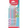 Maped - 6 x ergonomic three-sided pencils Black'PEPS with glitter