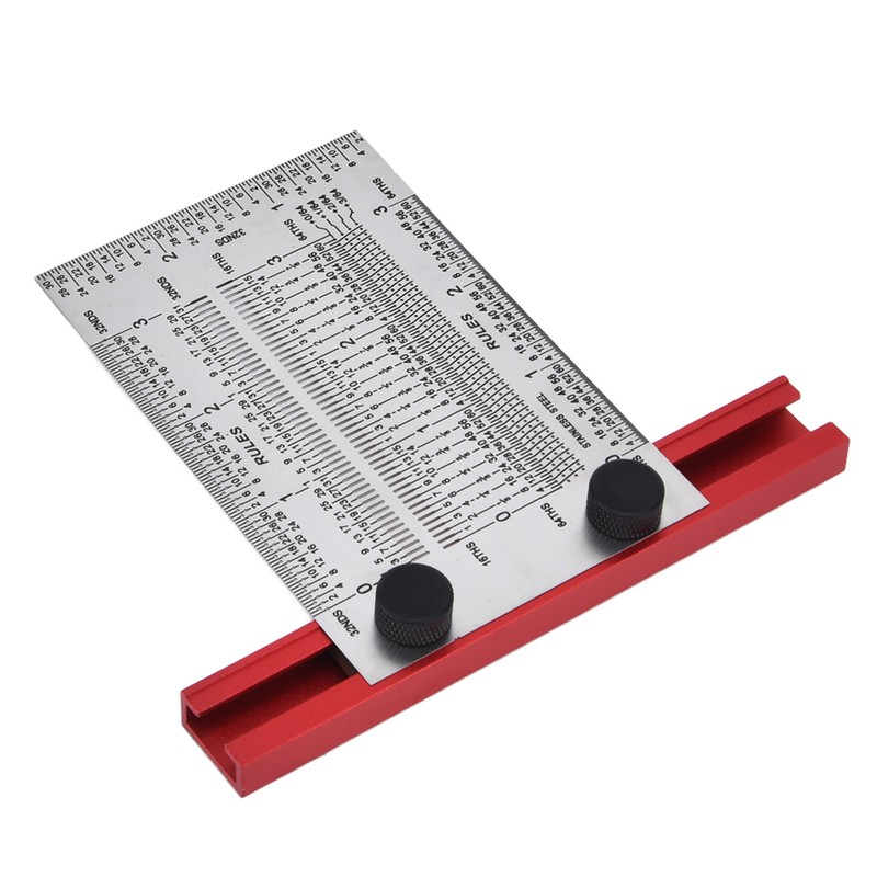 T Rule Stainless Steel Silver Scribing Ruler Woodworking Measuring Tool