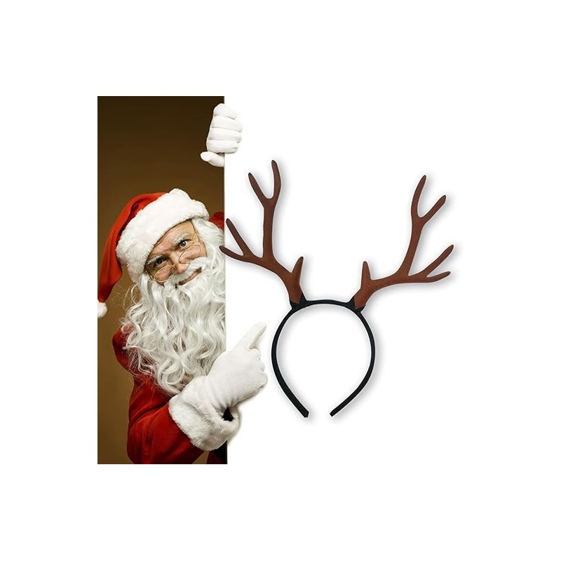 Reindeer Antlers Headband Red Elk Deer Horn Headband Reindeer Cosplay